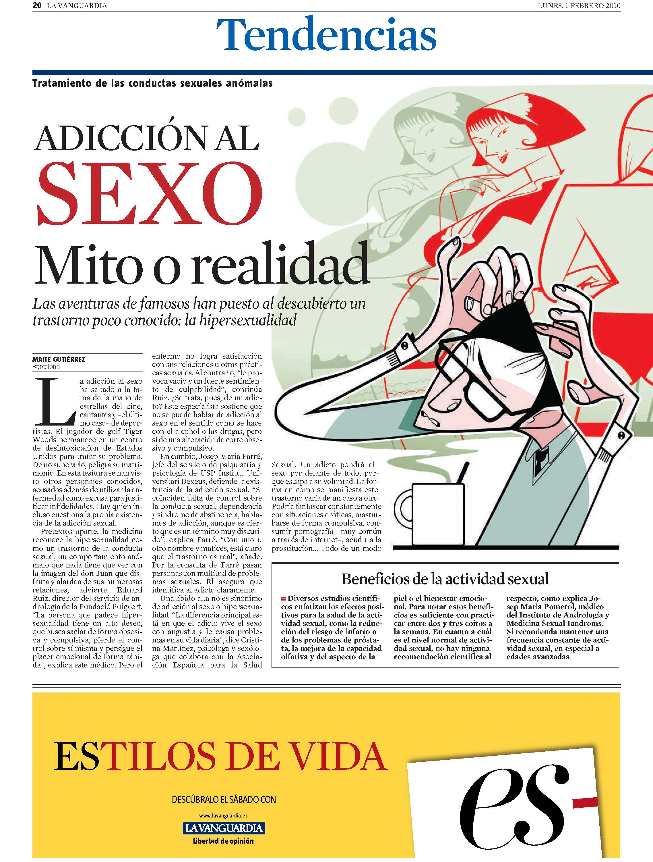 Adicción al sexo : mito o realidad. Educación sexual - SIDA STUDI