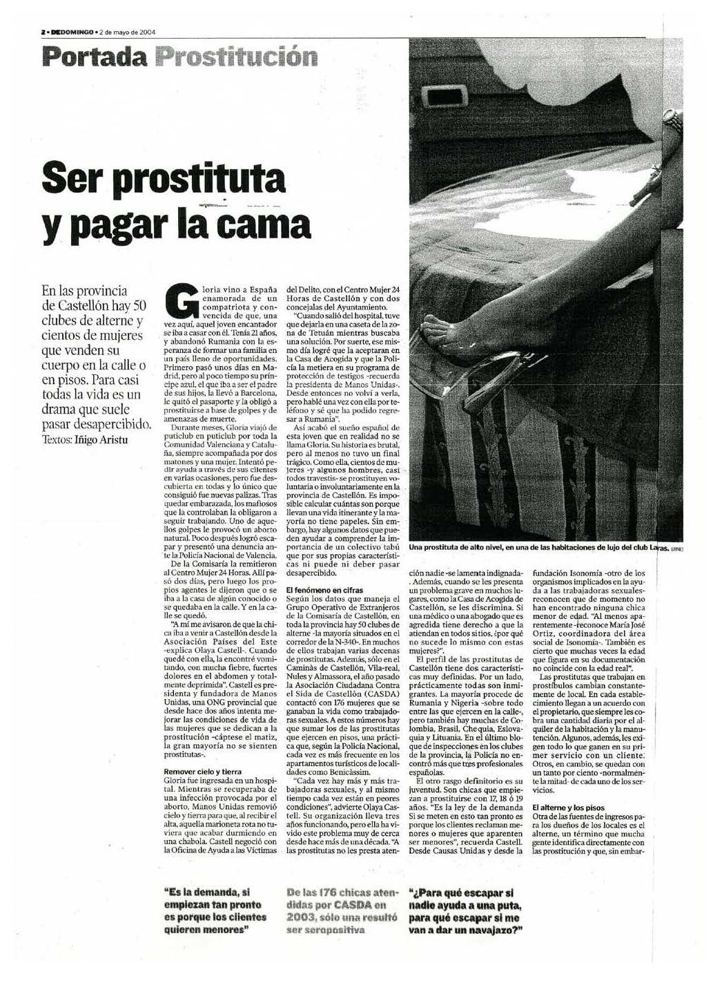 Ser prostituta y pagar la cama. Educación sexual - SIDA STUDI