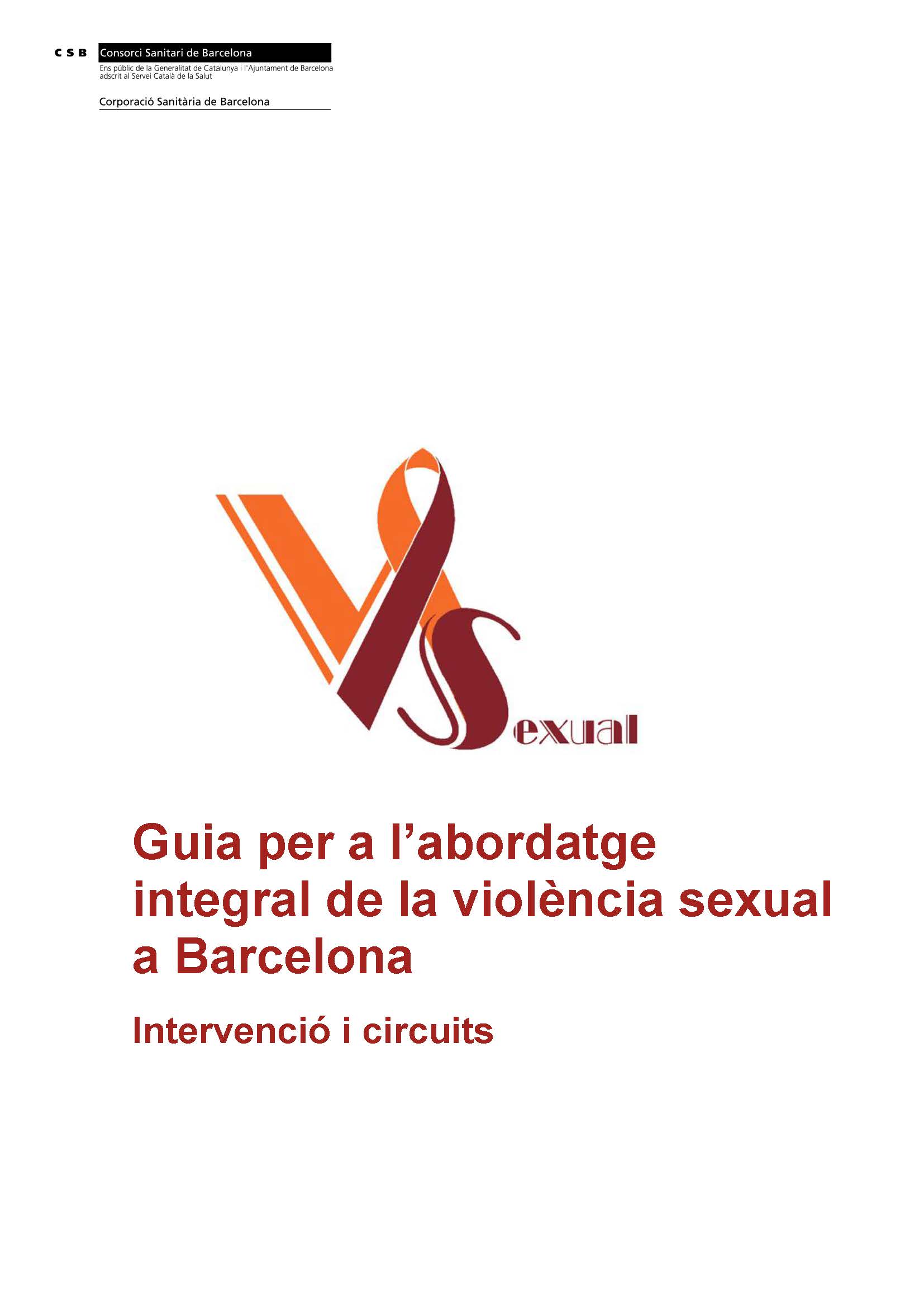 Guia Per A Labordatge Integral De La Viol Ncia Sexual A Barcelona