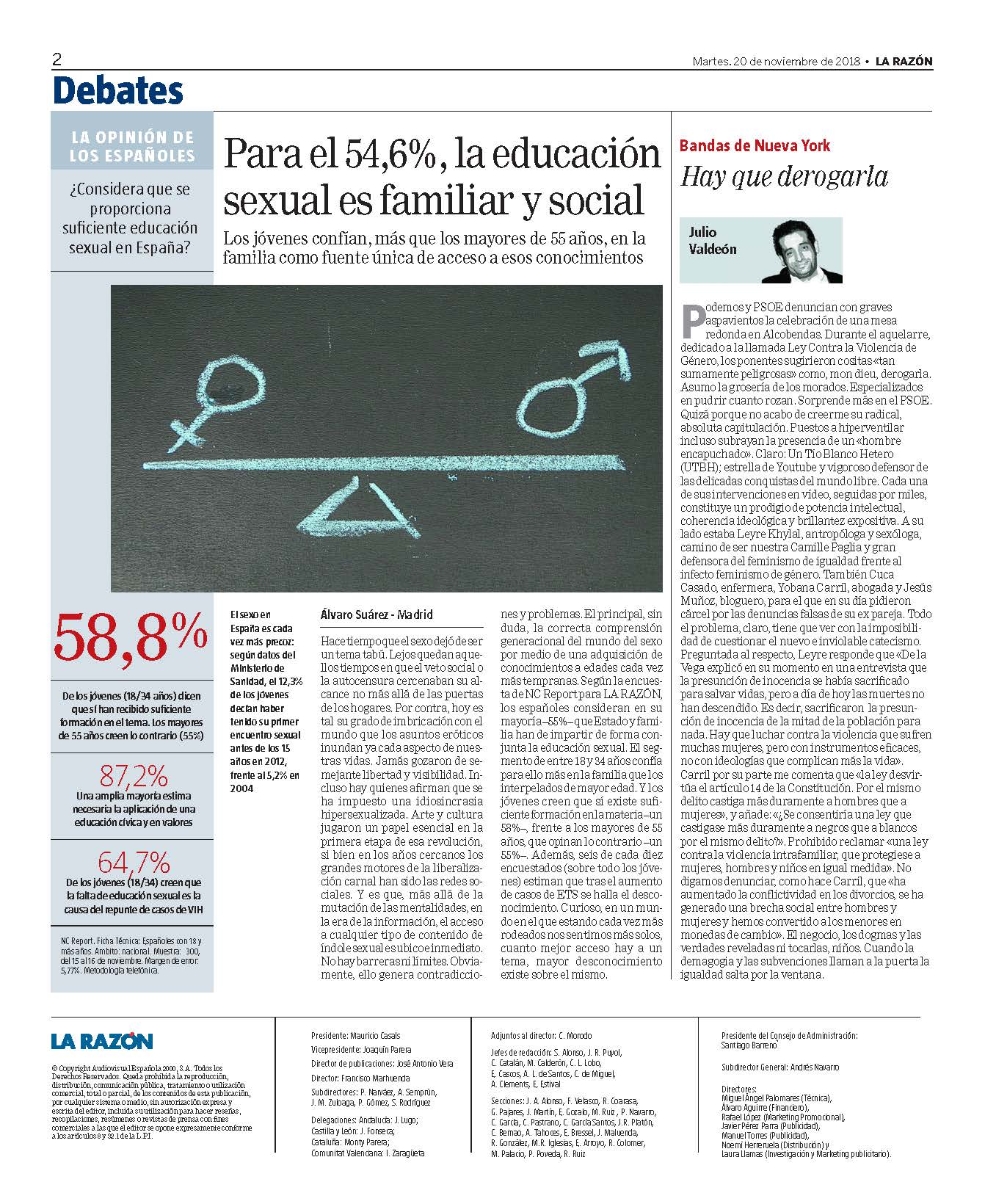 Para el la educación sexual es familiar y social Educación sexual SIDA STUDI