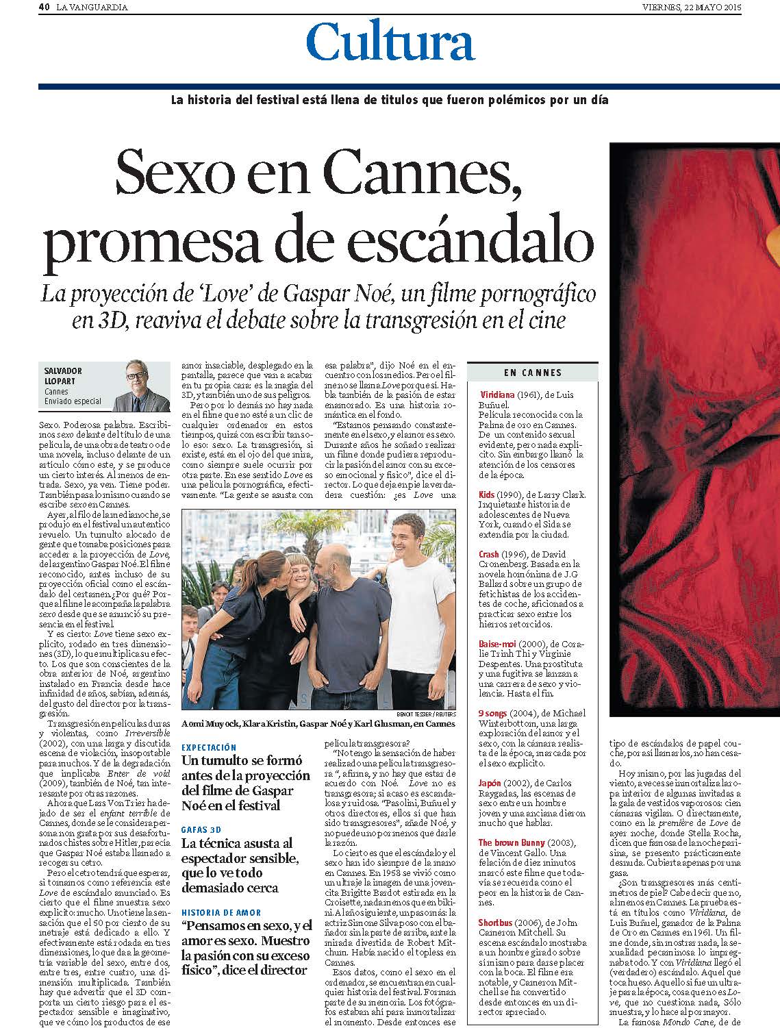 Sexo en Cannes, promesa de escándalo imagen