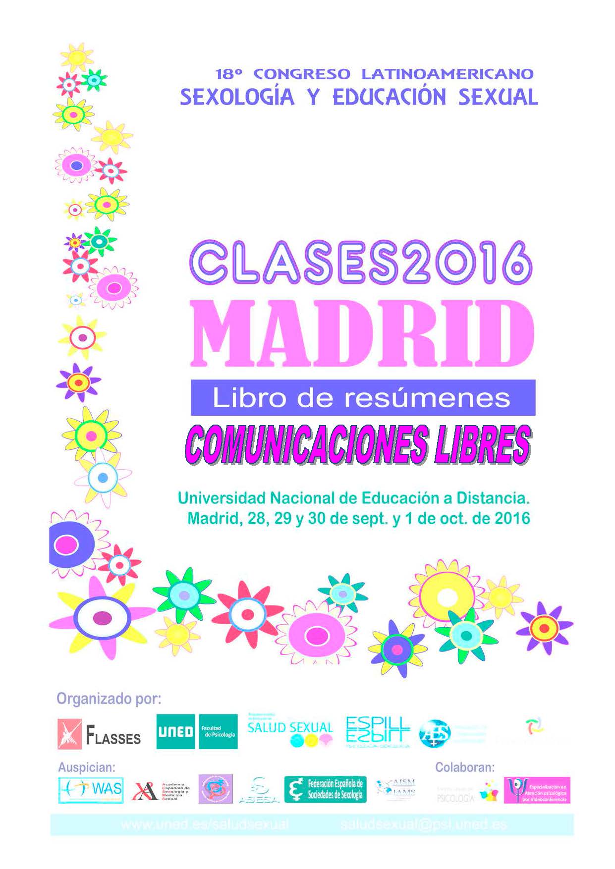 18º Congreso Latinoamericano De Sexología Y Educación Sexual Clases 2016 Madrid Libro De 5797