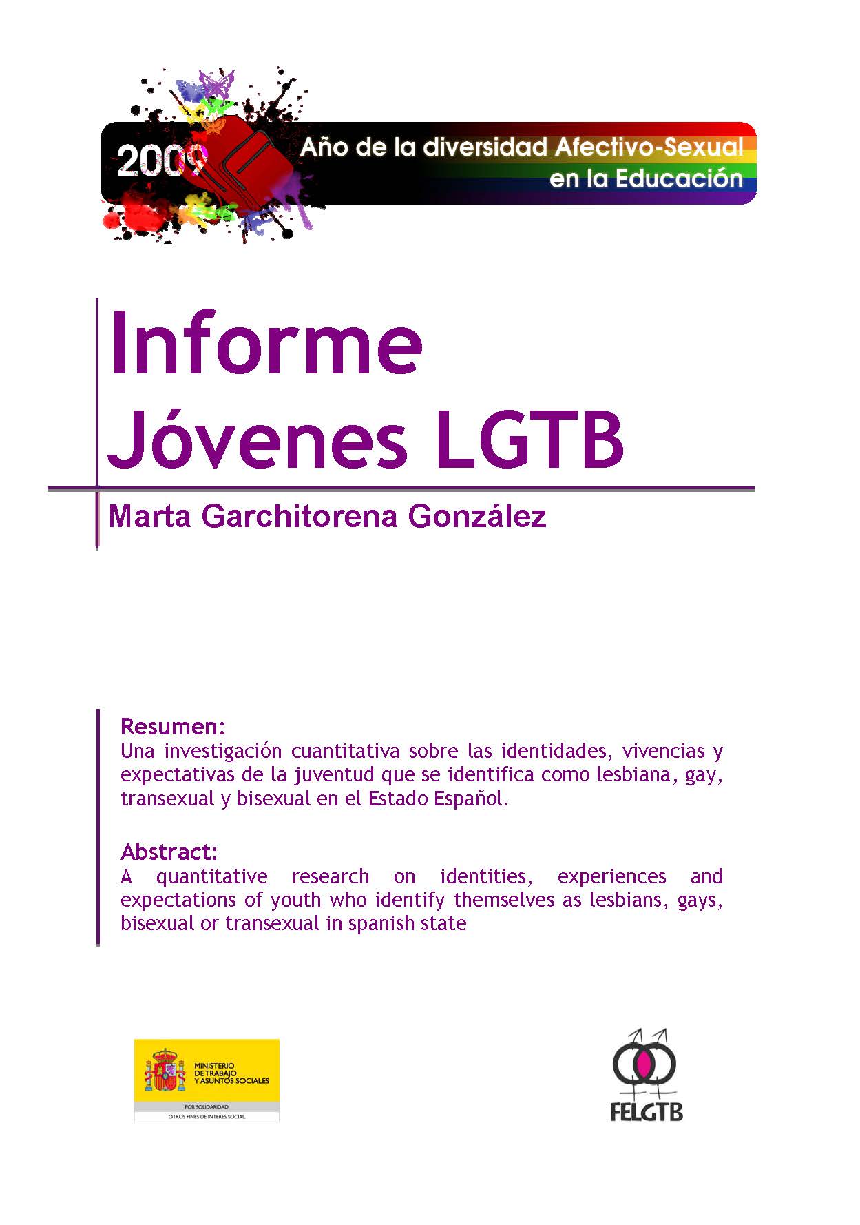 Informe jóvenes LGTB. Educación sexual - SIDA STUDI