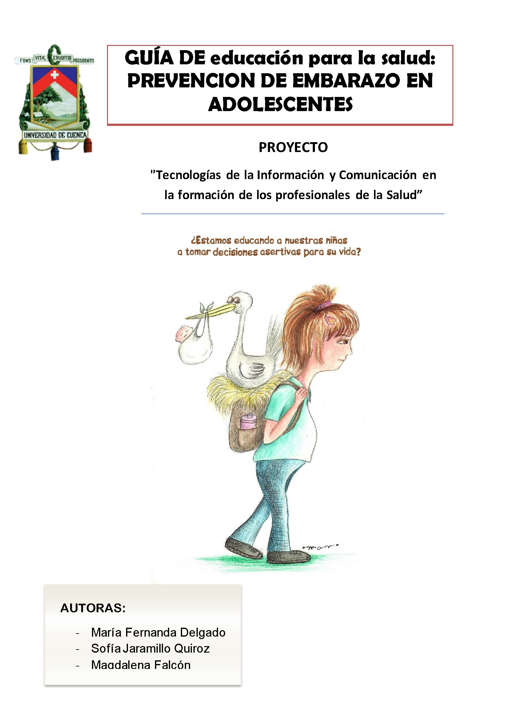 Guía de educación para la salud: prevención de embarazo en adolescentes.  Educación sexual - SIDA STUDI